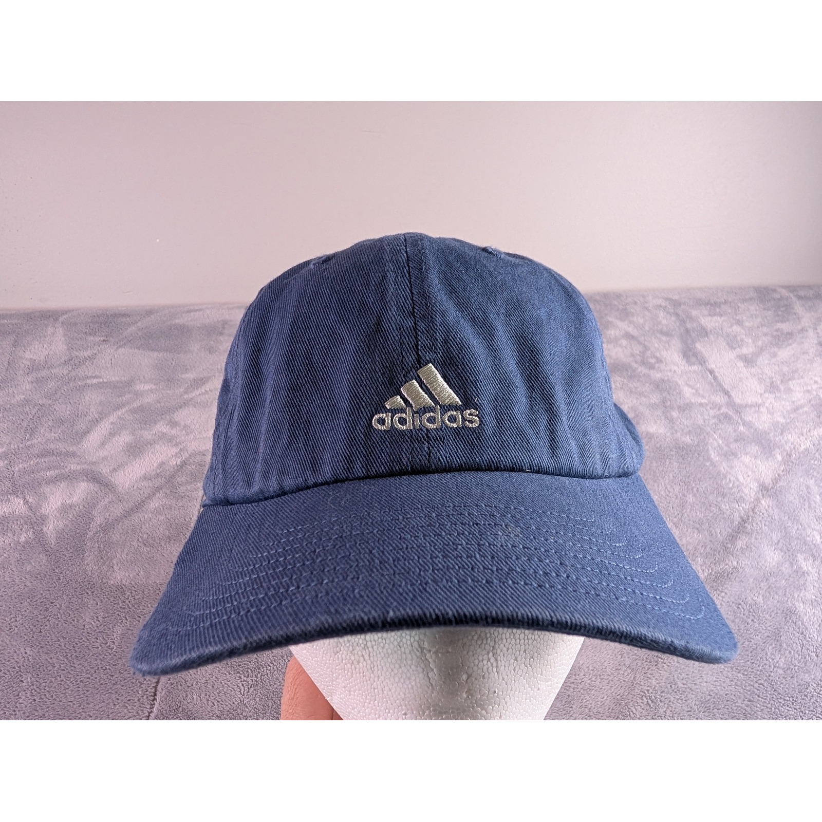 Adidas Aeroready Blue Cotton Twill Adjustable Strapback Dad Hat Cap C183